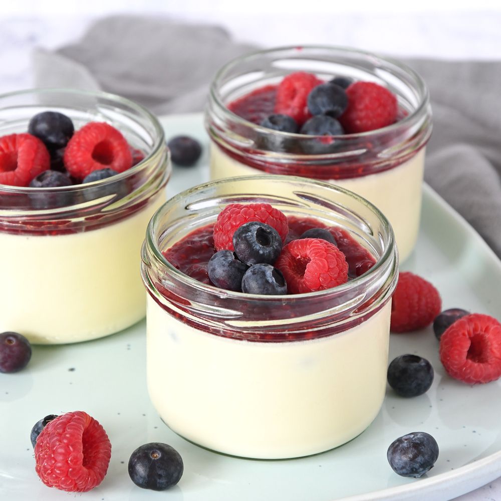 Panna Cotta met rode vruchtencoulis